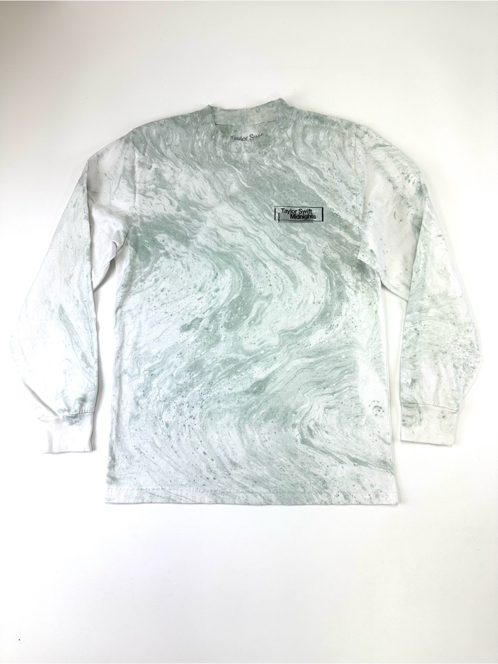 Taylor Swift Midnights Marbled Green Long Sleeve Tee Small Official Merch